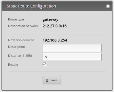 Routing rule